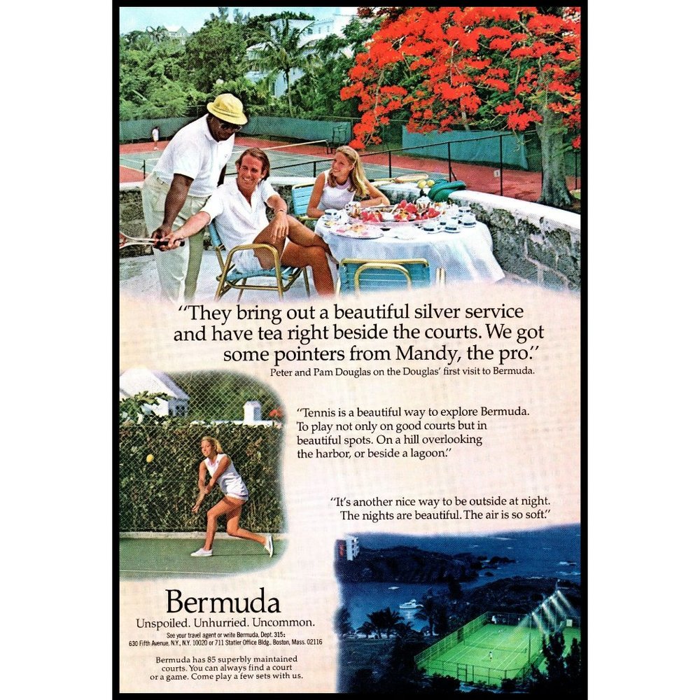 1976 Bermuda Vacation Travel Vintage Print Ad Unspoiled Unhurried Uncommon Decor